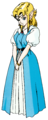 Key art of Zelda in her casual dress from A Link to the Past (SNES)