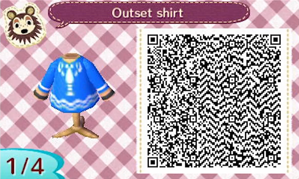 Perseus Slepen Een trouwe QR code for Link's Outset shirt available in Animal Crossing: New Leaf -  Zelda Dungeon