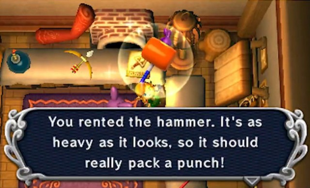 Ravio's Reminders - Link rents the Hammer