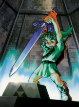 Link draws the Master Sword 2