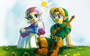 Young Link and Zelda
