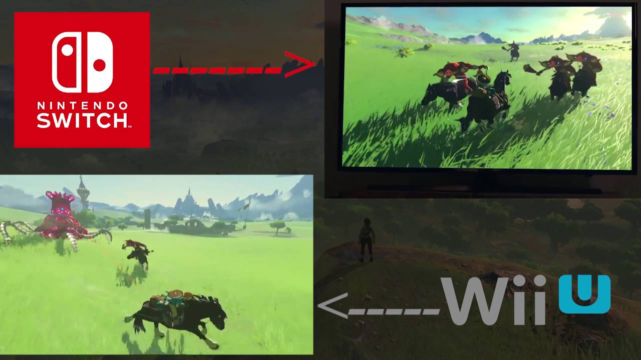 Nintendo switch графика. Нинтендо Графика. Zelda Nintendo Switch. Breath of the Wild Wii u vs Switch.