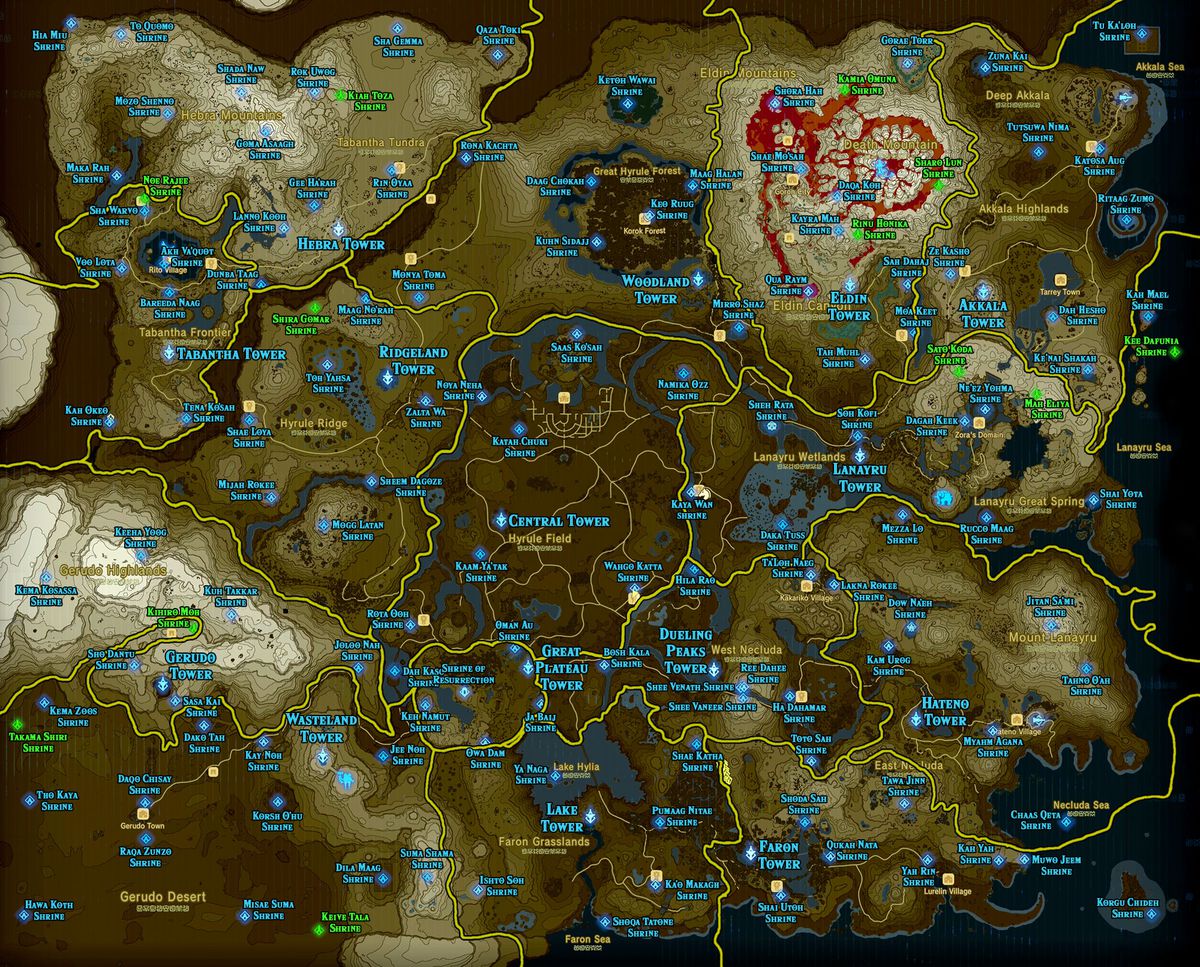 Zelda: Tears of the Kingdom Map Size Compared To BOTW