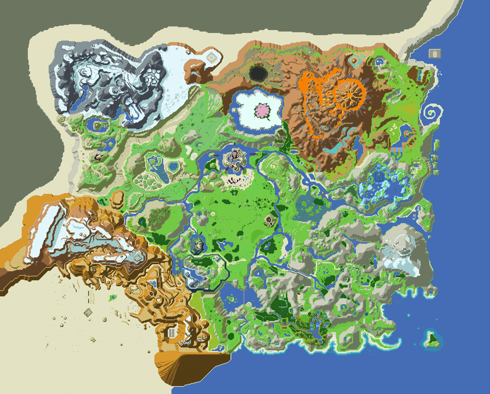 Breath Of The Wind Map Fan Recreates Breath of the Wild's Map in Classic RPG Style 