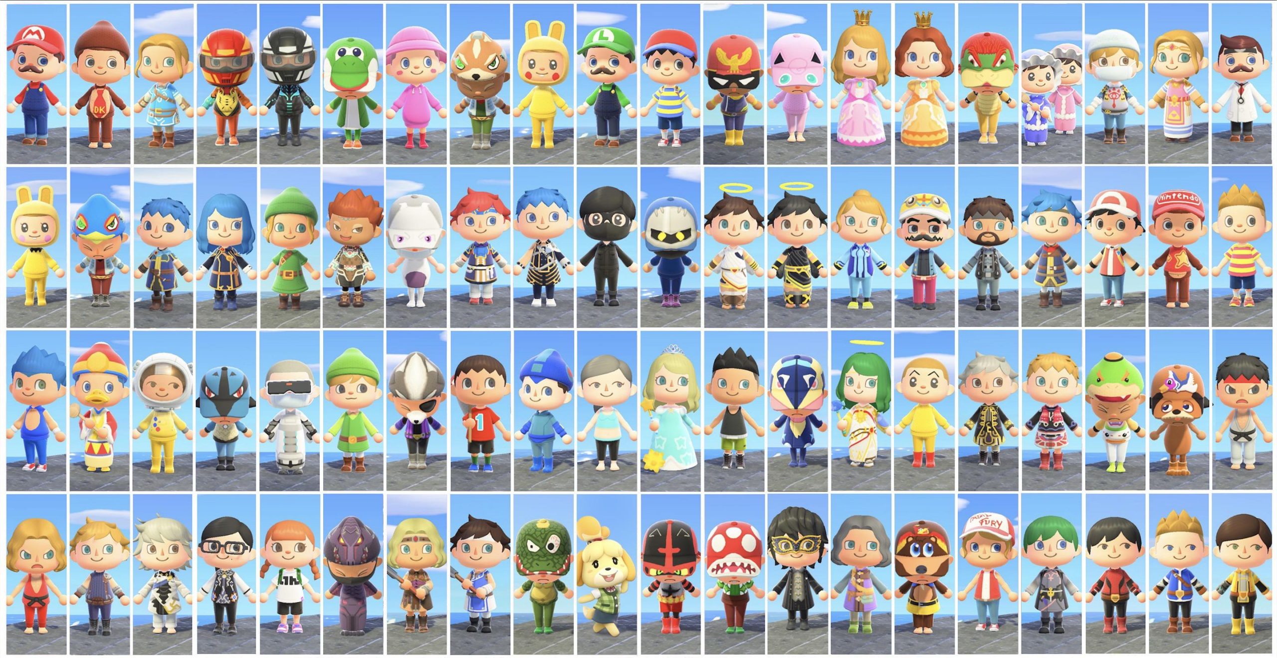 Fan Creates Costumes for the Entire Super Smash Bros. Ultimate Roster in Animal Crossing: New Horizons