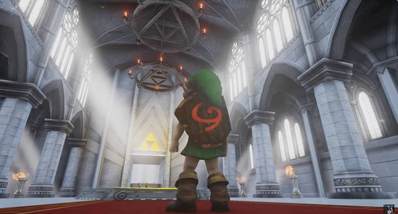 The Legend of Zelda Ocarina Of Time - Inside Deku Tree - Unreal Engine 4 vs  Nintendo 64
