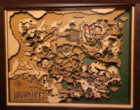 Wooden map of Hyrule